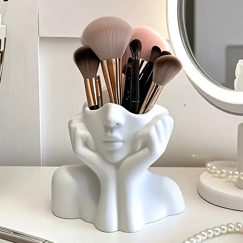 Face Shape Makeup Brush Holder - Beauty Makeup Artist review and price